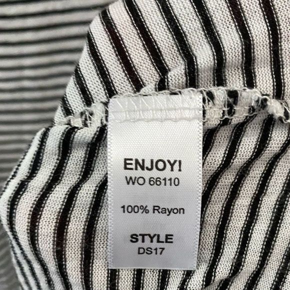 ☀️SALE☀️ Michael Stars Black & White Striped Drop Waist Tank Dress Size: Medium - Picture 5 of 5